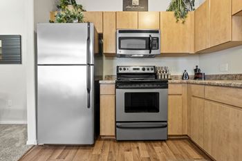 Stainless-steel kitchen appliances